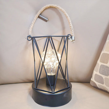 Minimalist Geometric Iron Table Lamp