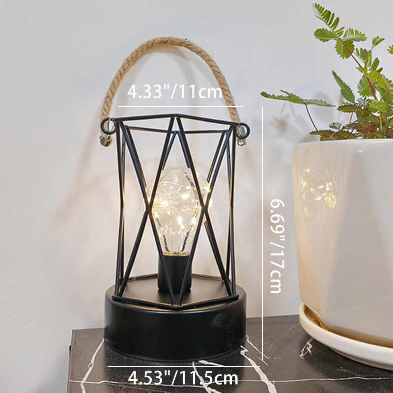Minimalist Geometric Iron Table Lamp