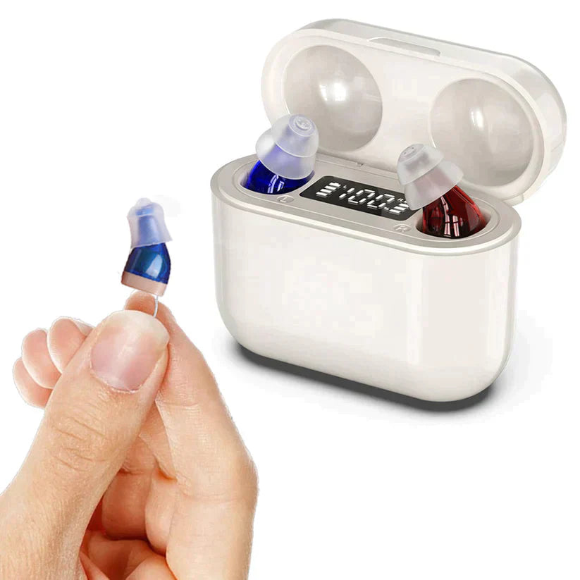 Rechargeable In-Ear Hearing Aids with Digital Display