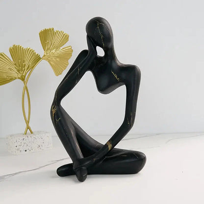 Graffiti Resin Figurine Set with Abstract Design