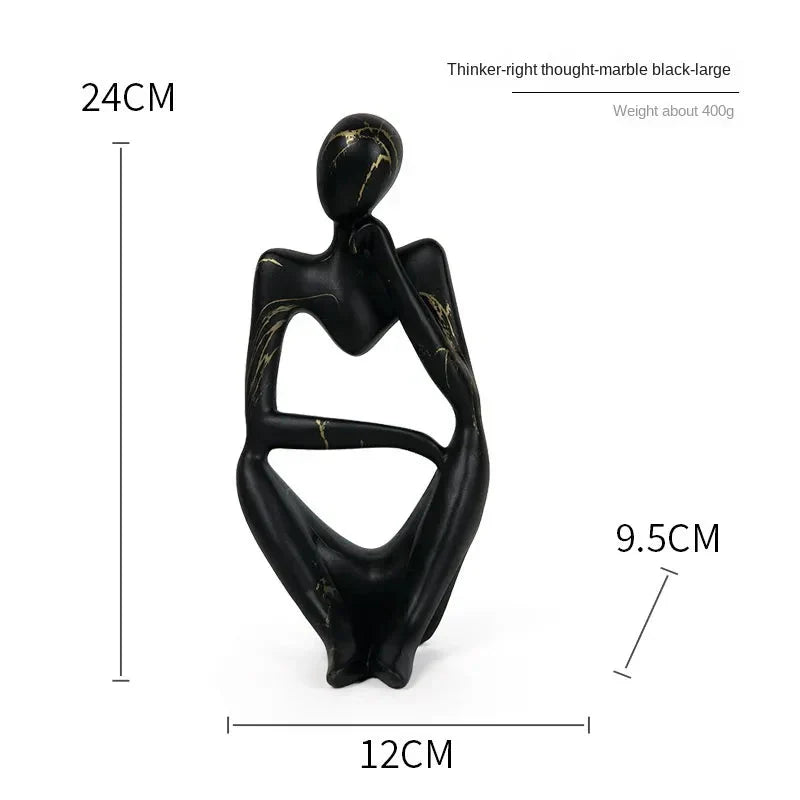Graffiti Resin Figurine Set with Abstract Design