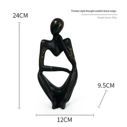 Graffiti Resin Figurine Set with Abstract Design