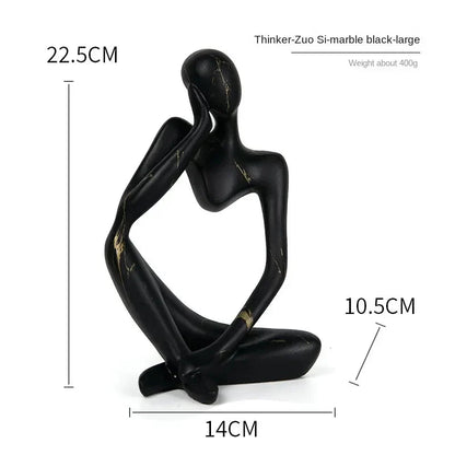 Graffiti Resin Figurine Set with Abstract Design
