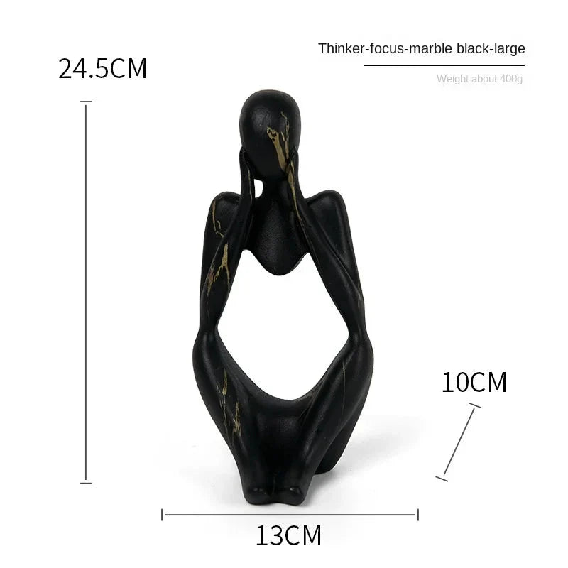 Graffiti Resin Figurine Set with Abstract Design