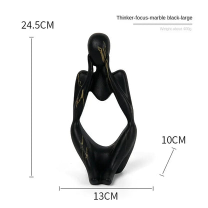 Graffiti Resin Figurine Set with Abstract Design