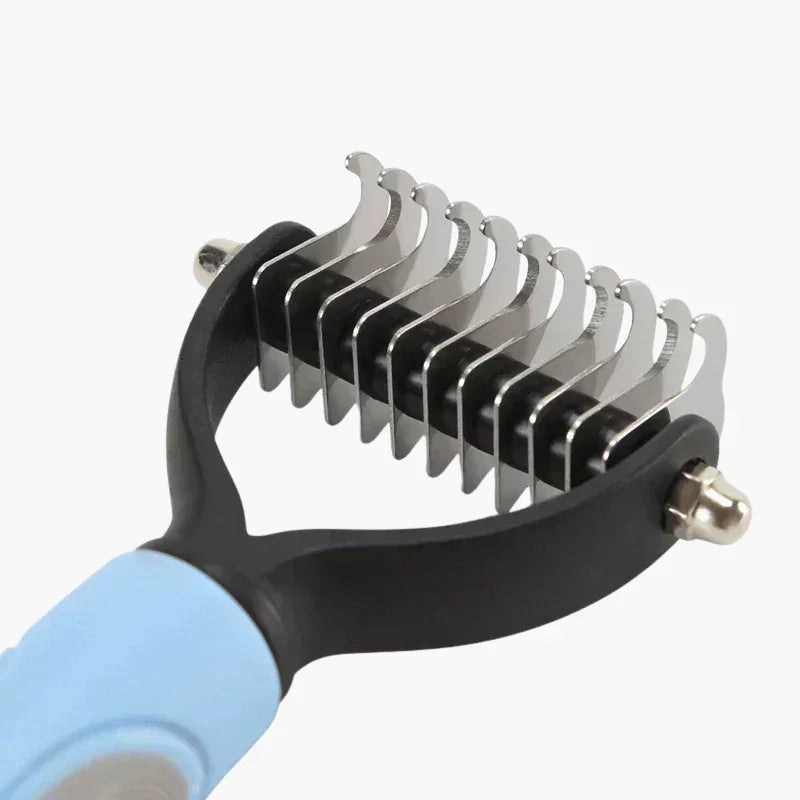 Two-Sided Detangling Pet Comb Stainless Steel Teeth for Cats Dogs