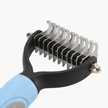 Two-Sided Detangling Pet Comb Stainless Steel Teeth for Cats Dogs