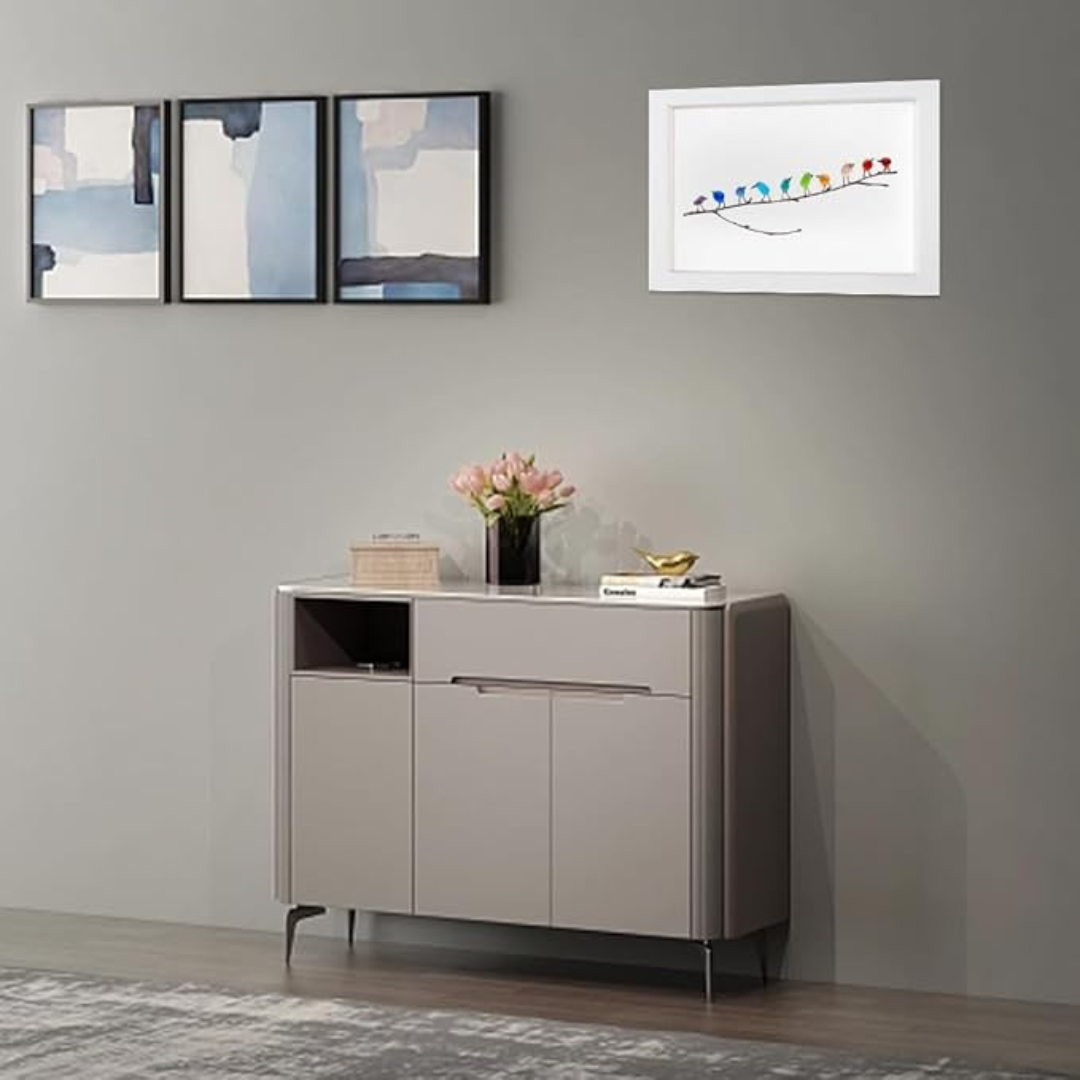 Handmade Sea Glass Wall Art Rainbow Birds Coastal Home Decor