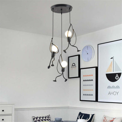 Unique LED Ceiling Light Fixture With Warm Glow And Playful Design