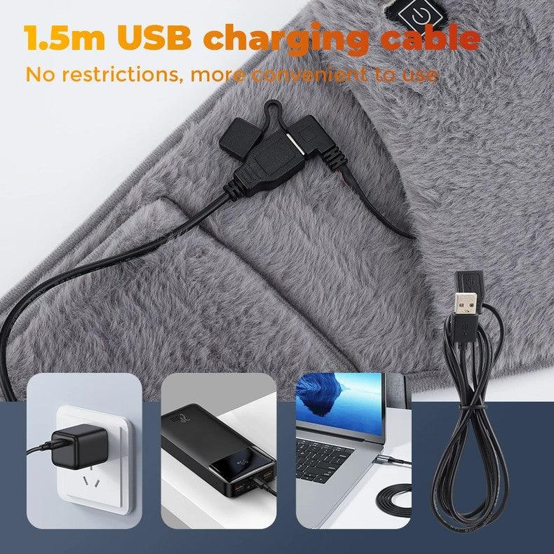 Adjustable Plush Heating Belt with USB Power