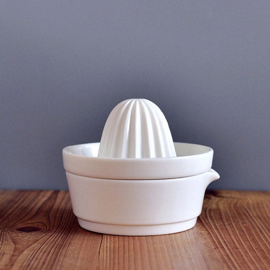 Minimalist Ceramic Ribbed Citrus Juicer
