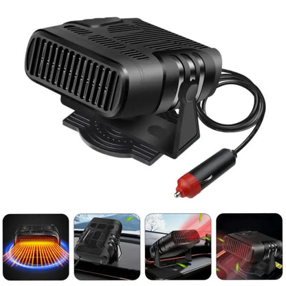 12V Portable Car Heater and Cooler with Defrost and Adjustable Airflow