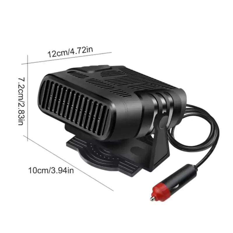 12V Portable Car Heater and Cooler with Defrost and Adjustable Airflow