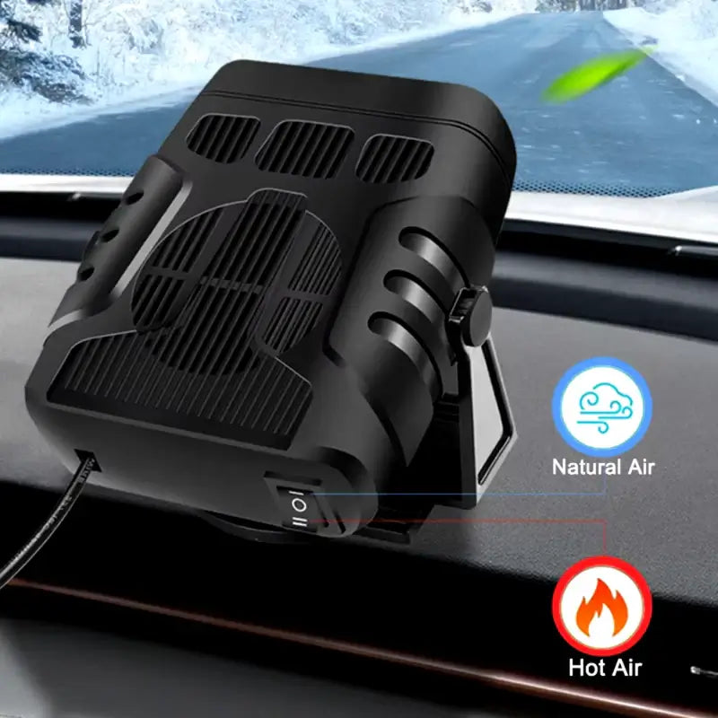 12V Portable Car Heater and Cooler with Defrost and Adjustable Airflow