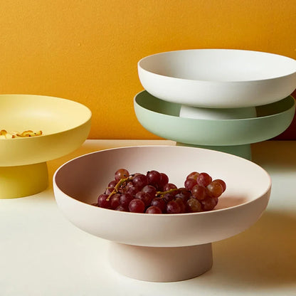 Minimalist Matte Plastic Draining Fruit Bowl