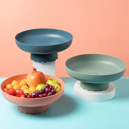 Minimalist Matte Plastic Draining Fruit Bowl