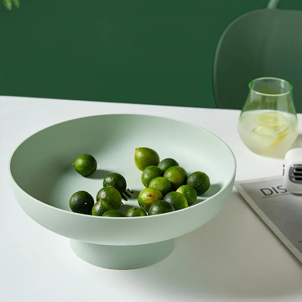 Minimalist Matte Plastic Draining Fruit Bowl