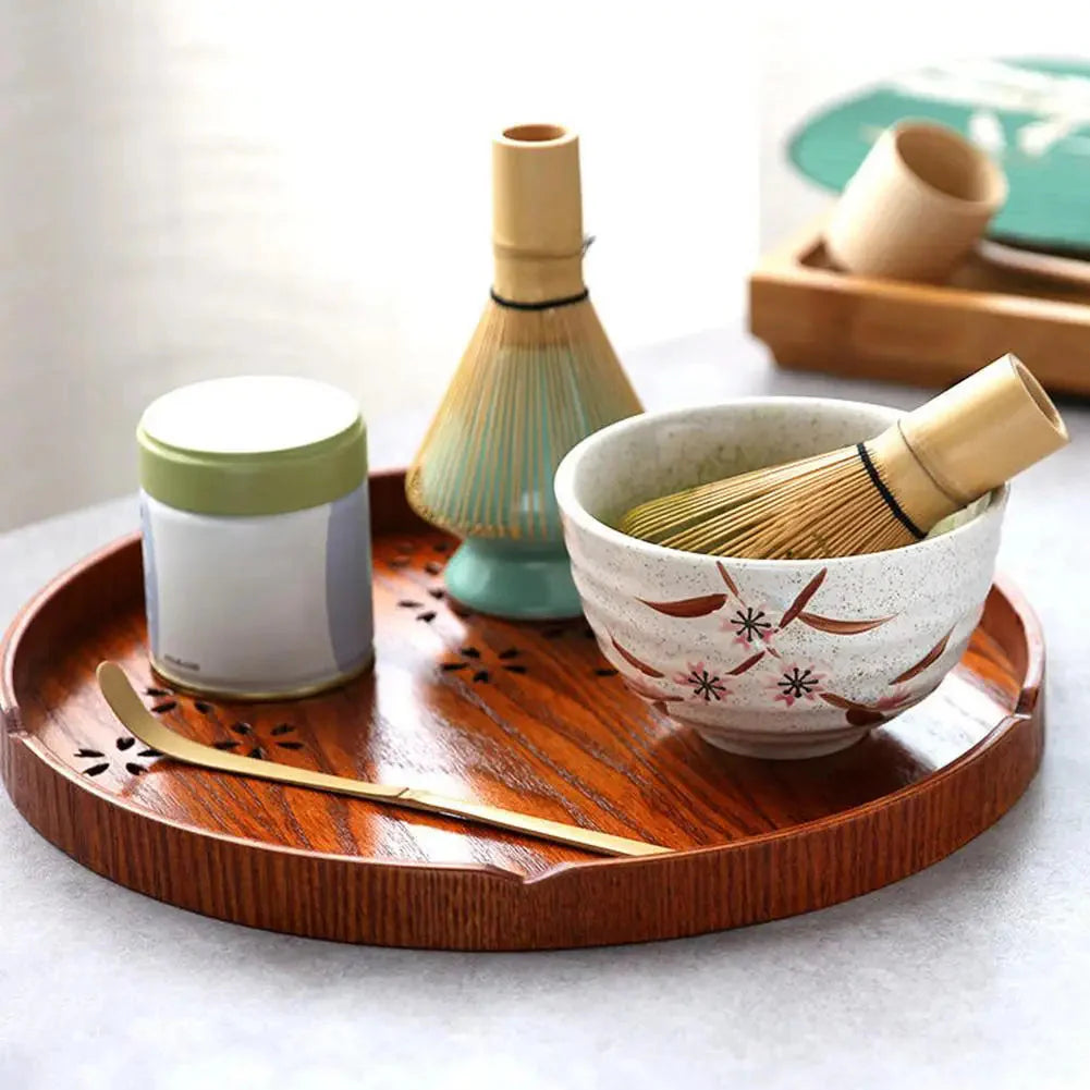Matcha Tea Set with Bamboo Whisk Spoon and Ceramic Bowl