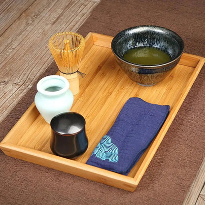 Matcha Tea Set with Bamboo Whisk Spoon and Ceramic Bowl