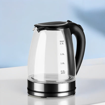 Electric Glass Kettle 1.8L BPA-Free Rapid Boil with LED Light