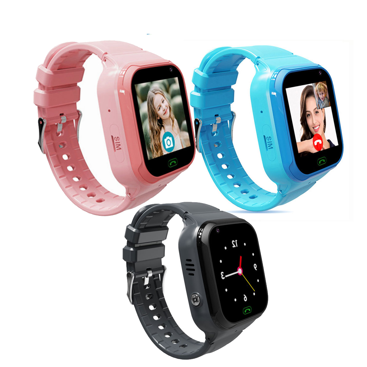 Kids GPS Smartwatch With SOS Call Camera Touchscreen For Safety