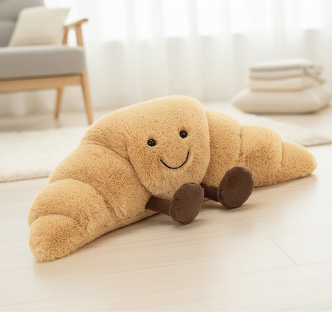 Plush Toy Smiling Pretzel and Toast Duo