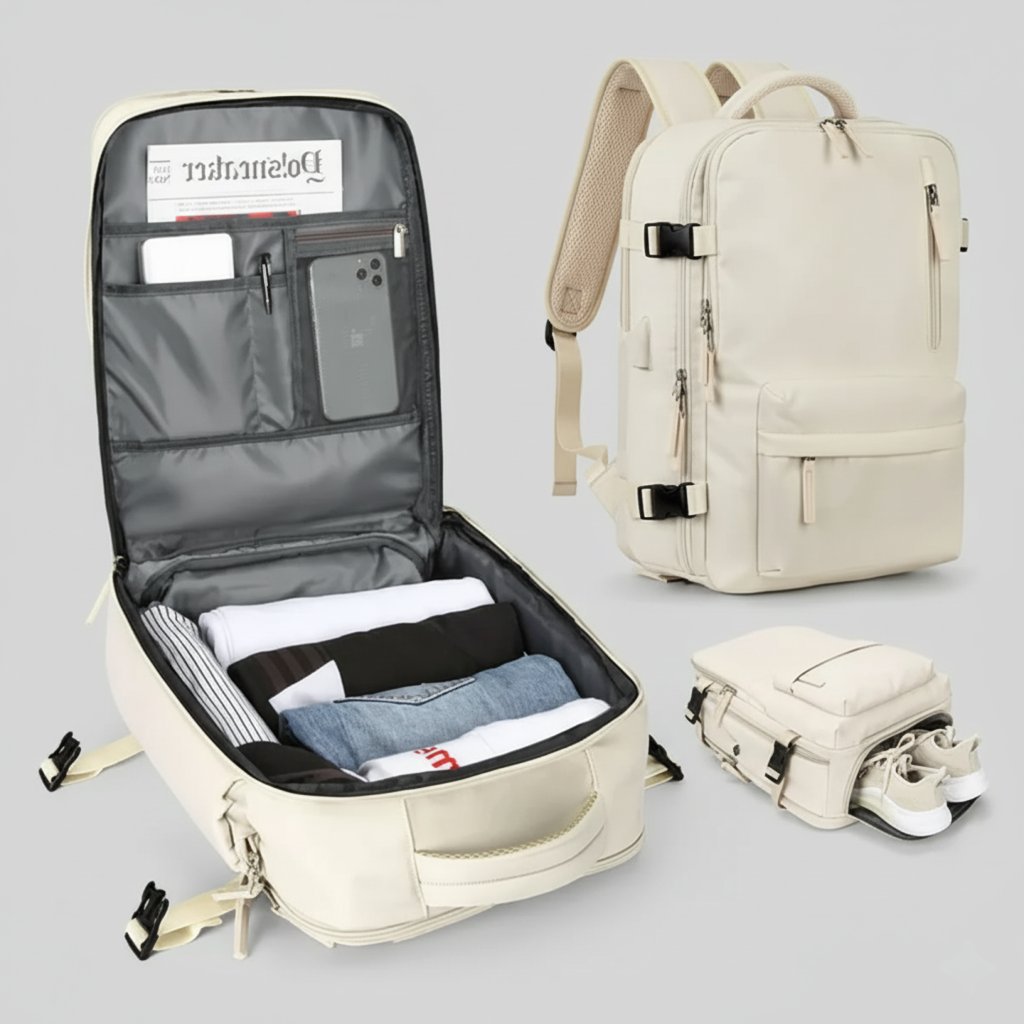 Waterproof Modern Travel Backpack with USB Port