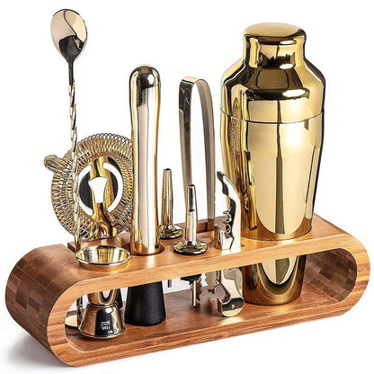 10-Piece Luxury Stainless Steel Cocktail Set for Home Bartending