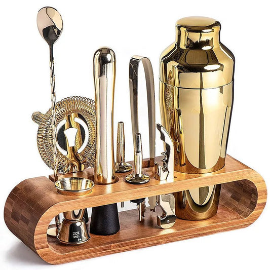 10-Piece Luxury Stainless Steel Cocktail Set for Home Bartending