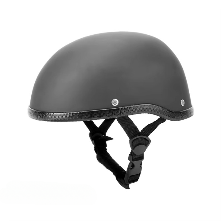 Modern Matte Black Motorcycle Helmet