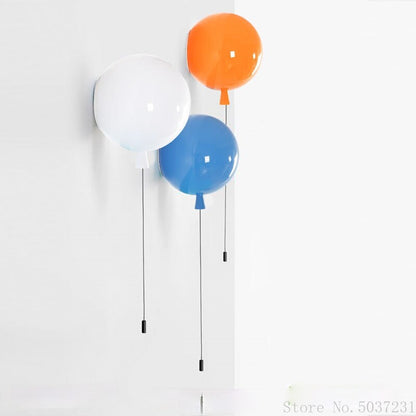 Playful Balloon Ceiling Lamp With Pull Cord