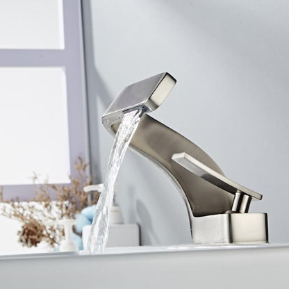 Modern Sleek Chrome Faucet With Waterfall Outlet