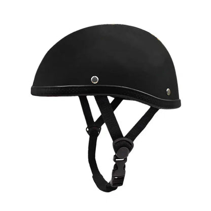 Modern Black Motorcycle Half Helmet with Detachable Components