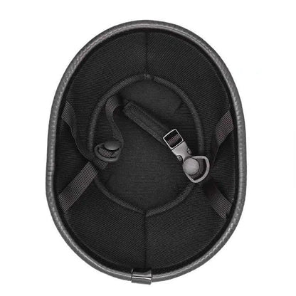 Modern Black Motorcycle Half Helmet with Detachable Components