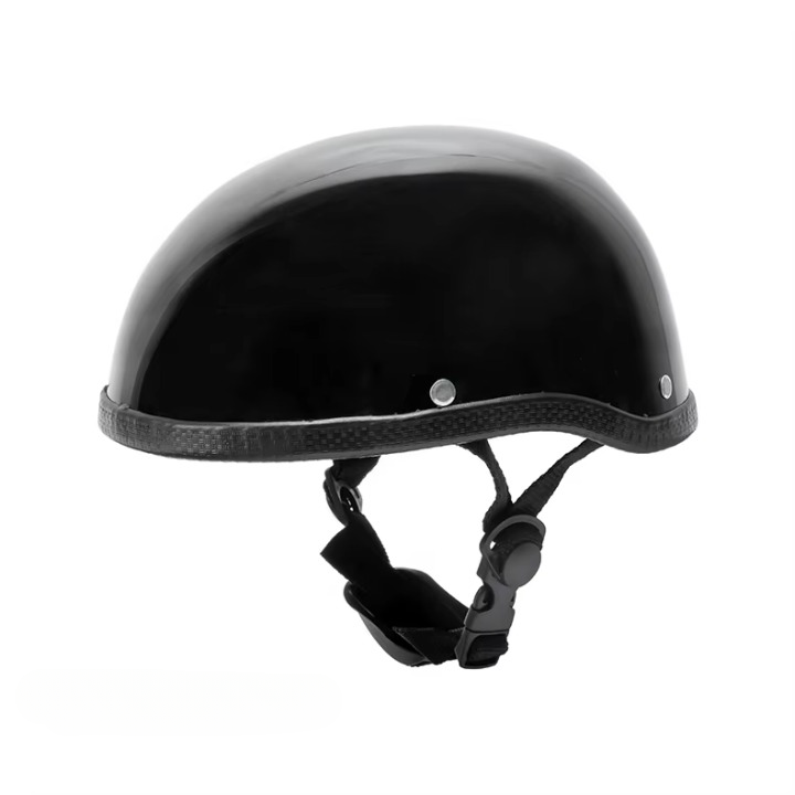 Modern Matte Black Motorcycle Helmet