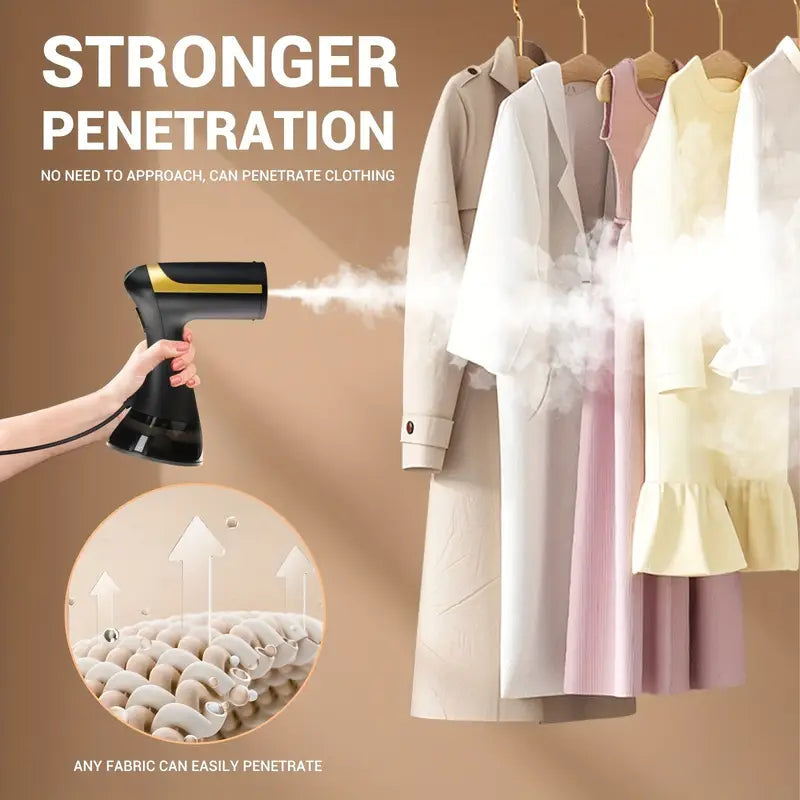 Portable Garment Steamer 1500W Fast Heat Wrinkle Remover for Clothes