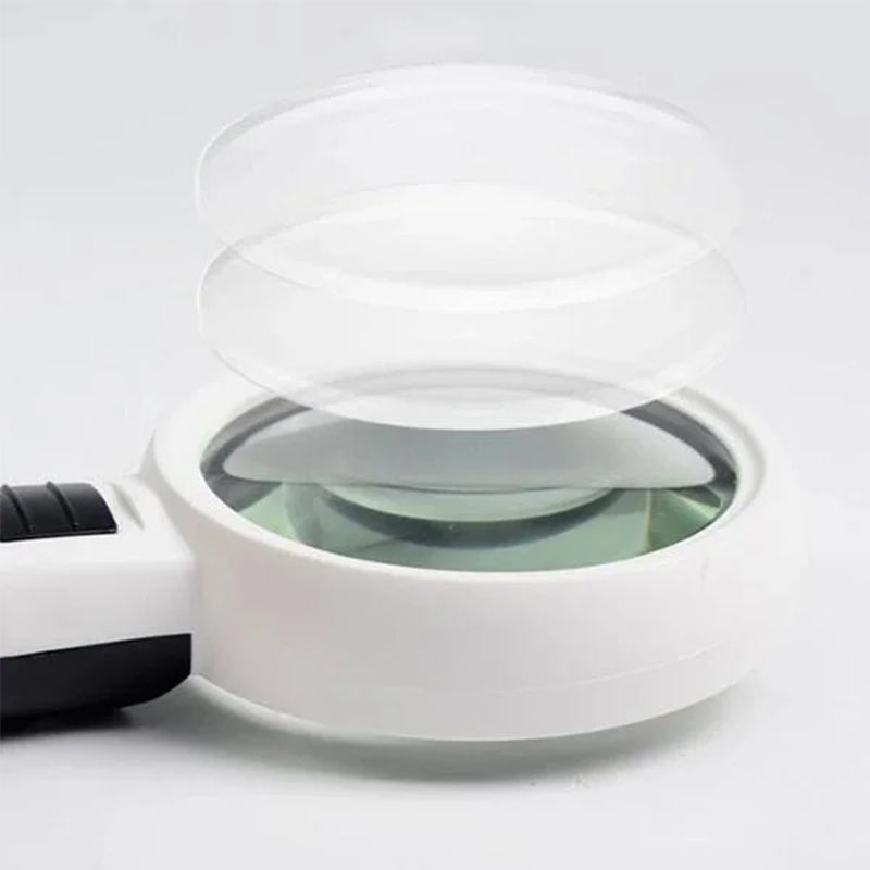 30x Optical Magnifier With 12 LED Lights For Reading Aid