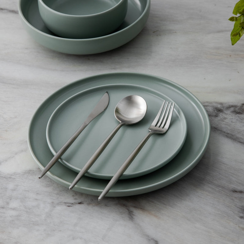 Minimalist Matte Gold Stainless Steel Cutlery Set