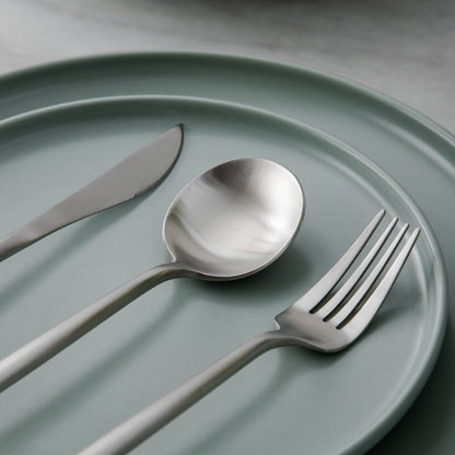 Minimalist Matte Gold Stainless Steel Cutlery Set