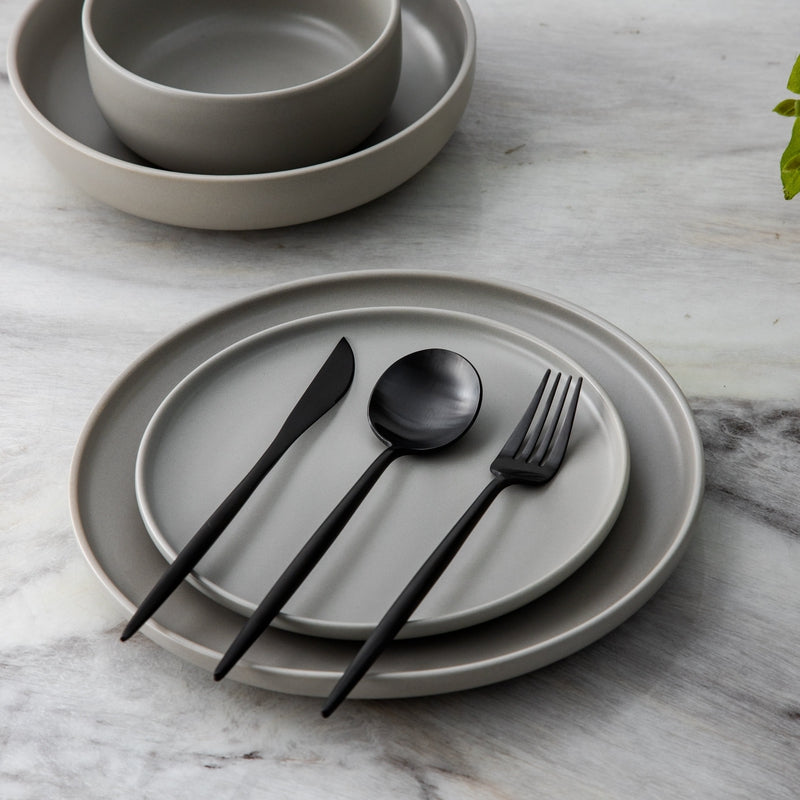 Minimalist Matte Gold Stainless Steel Cutlery Set