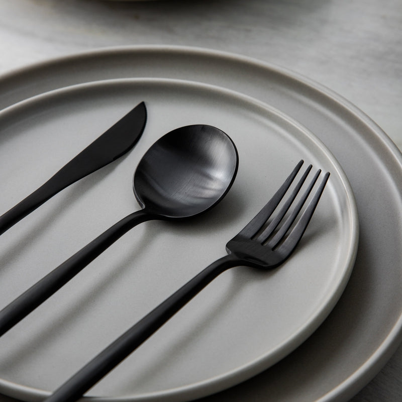 Minimalist Matte Gold Stainless Steel Cutlery Set