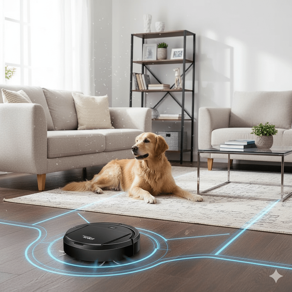 Robot Vacuum Cleaner With HEPA Filtration Ultra-Quiet Smart Cleaning