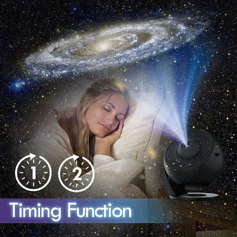 360° Galaxy Star Projector with 12 Effects for Relaxation and Sleep