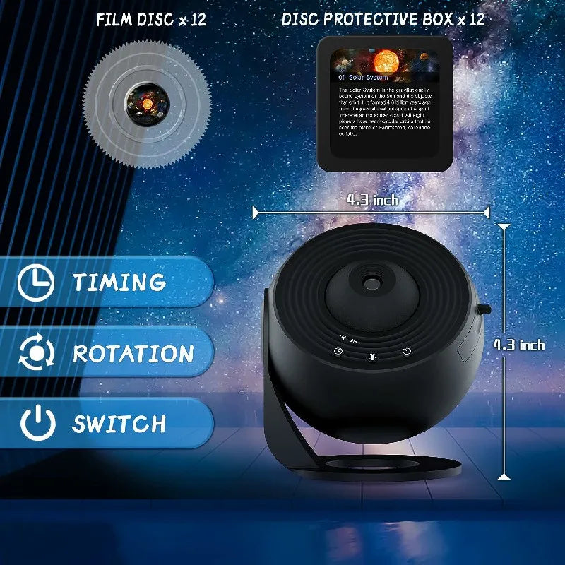 360° Galaxy Star Projector with 12 Effects for Relaxation and Sleep