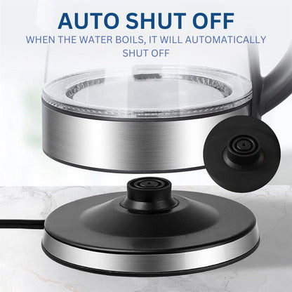 Electric Glass Kettle 1.8L BPA-Free Rapid Boil with LED Light
