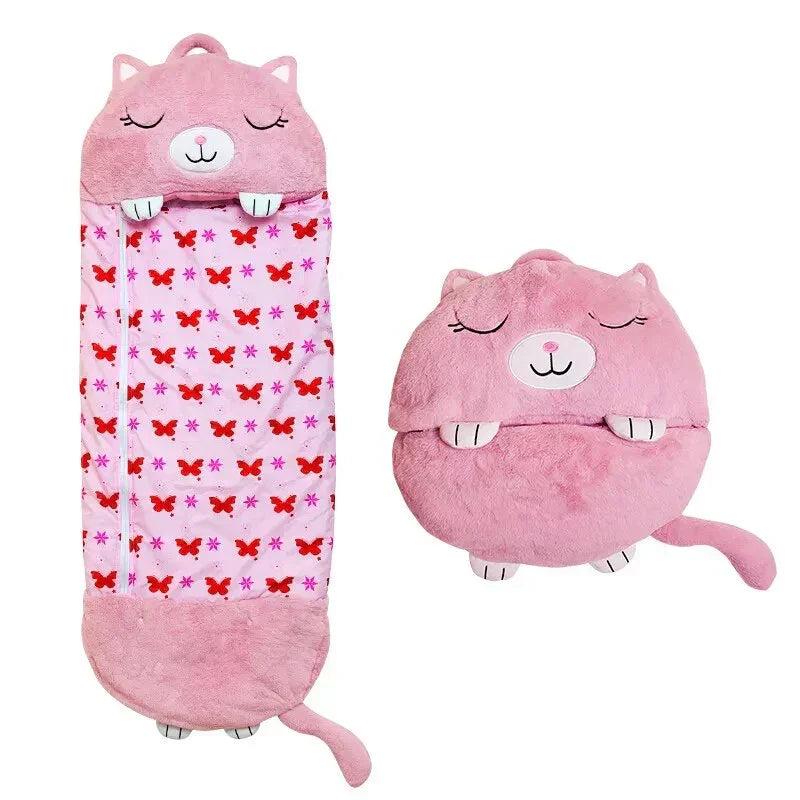 Kids 2-in-1 Sleeping Bag and Plush Toy for Travel and Home Use