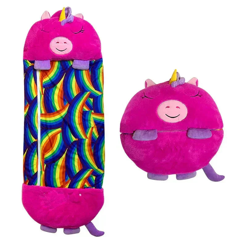 Kids 2-in-1 Sleeping Bag and Plush Toy for Travel and Home Use