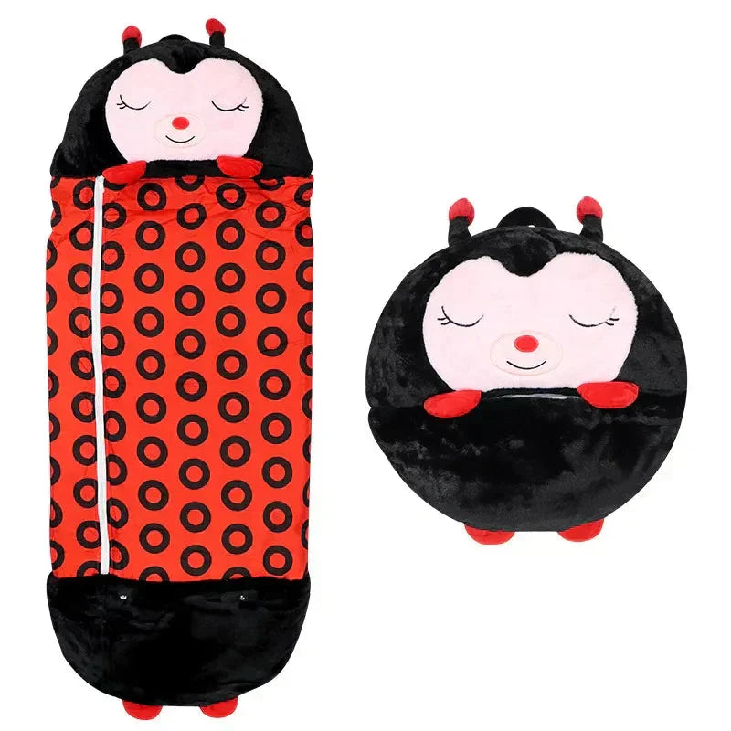 Kids 2-in-1 Sleeping Bag and Plush Toy for Travel and Home Use