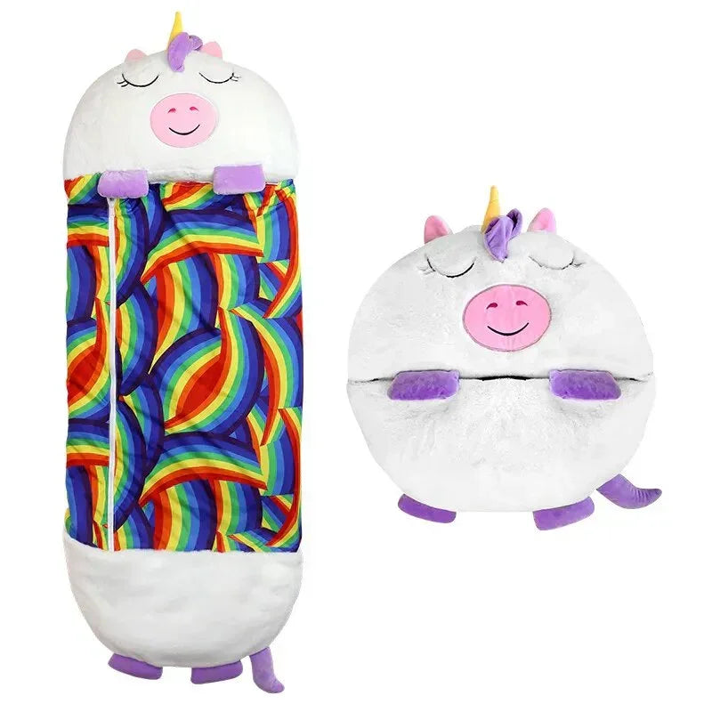 Kids 2-in-1 Sleeping Bag and Plush Toy for Travel and Home Use