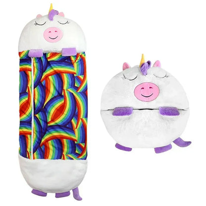 Kids 2-in-1 Sleeping Bag and Plush Toy for Travel and Home Use